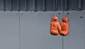 boxing gloves hanging (CRISPR for ALS concept)