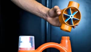 laundry soap monitor (3D-printed connected plastic)