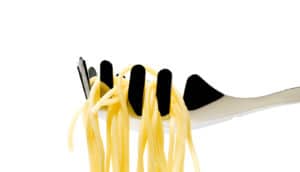 pasta on ladle (electrodes concept)