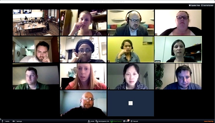 traditional videoconference (no robot learning)