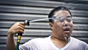 hose spray heat wave
