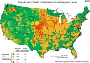 nitrogen risk map (nitrates)