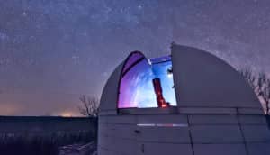 observatory under stars