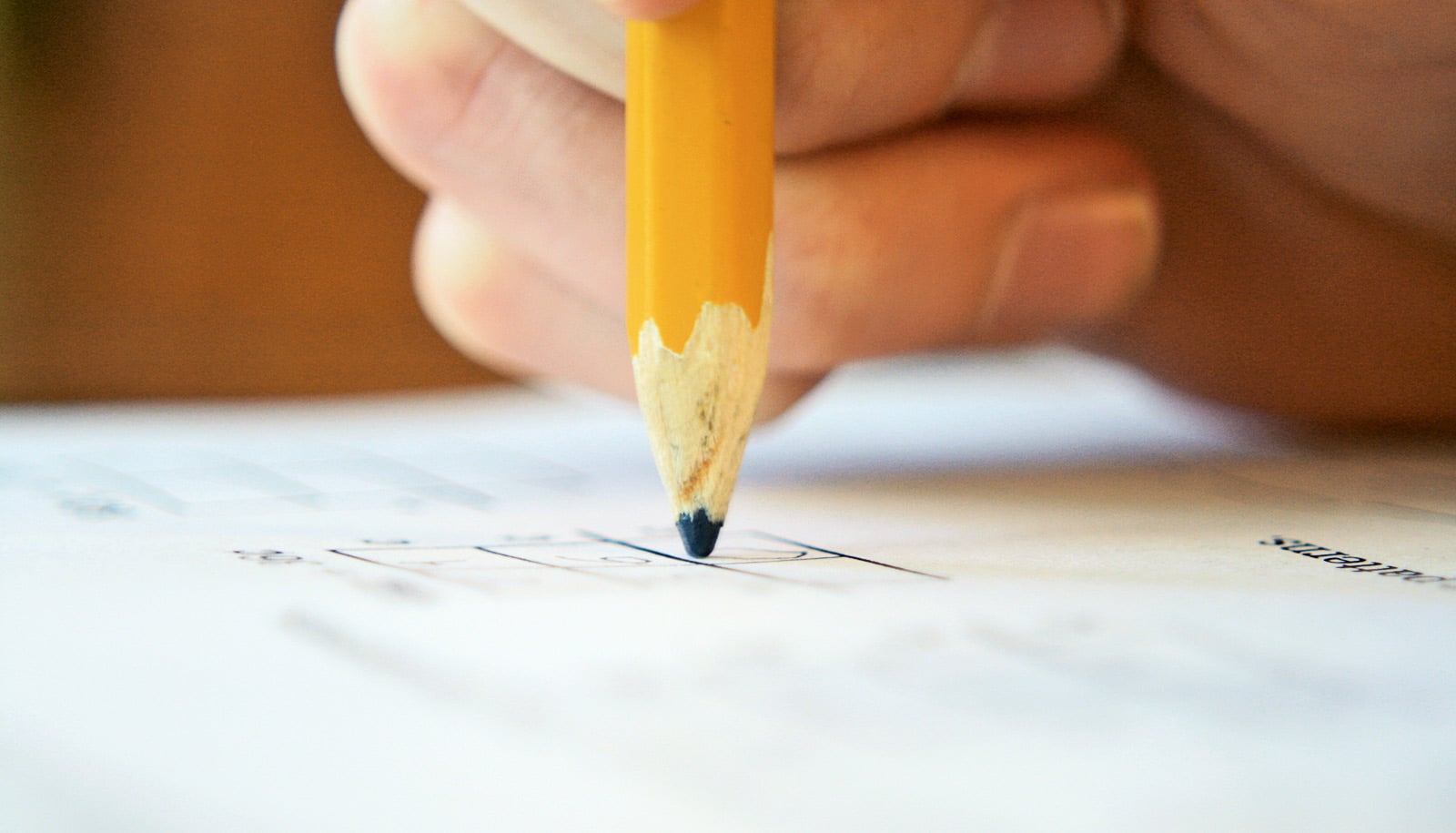 pencil on paper (homeschooling concept)