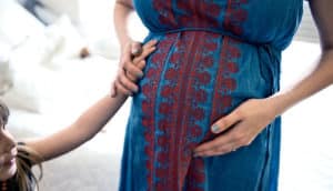 pregnant women with child (in vitro concept)