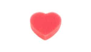 red sponge heart