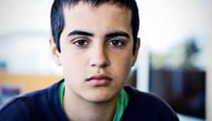 teen boy face (ADHD concept)