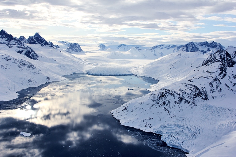 Greenland glacier front