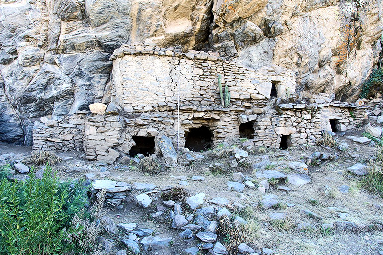 Above-ground tombs in Peru