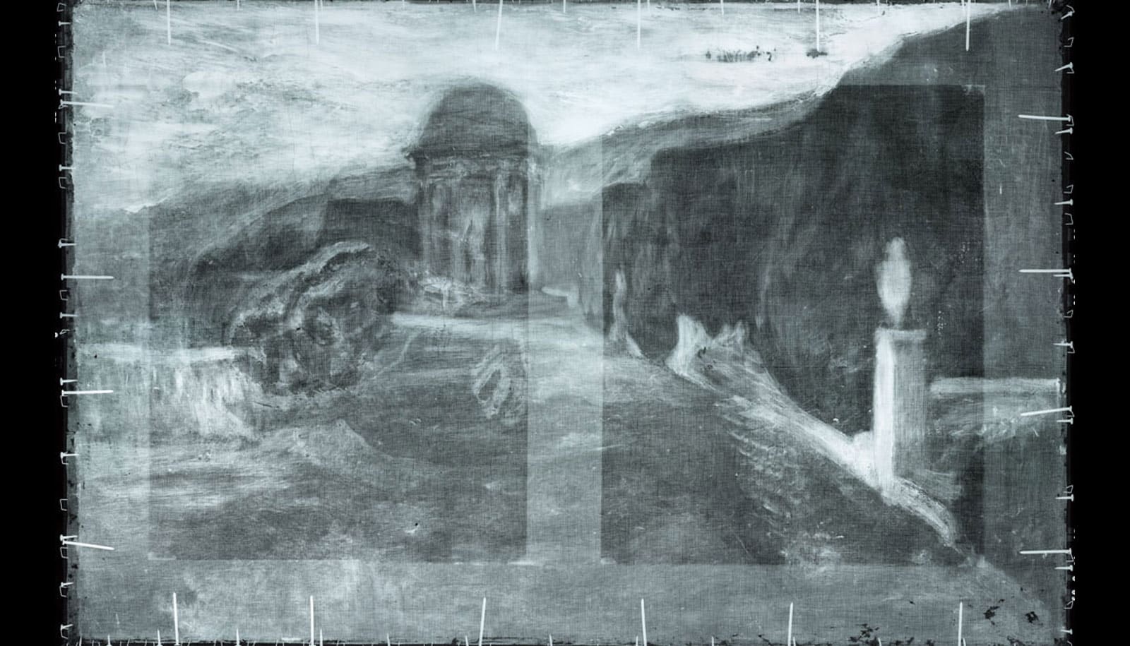 landscape under Picasso painting