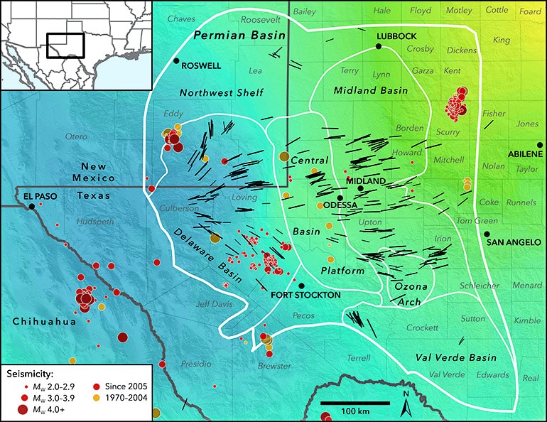 seismic stress map