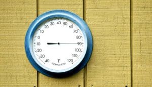 thermometer on the wall