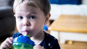 toddler drinking (toddler drinks concept)