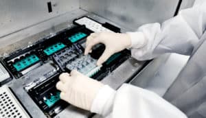 The Rheonix CARD cartridge for spit test for Zika