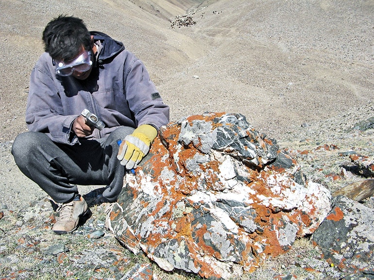 Batbaatar in field