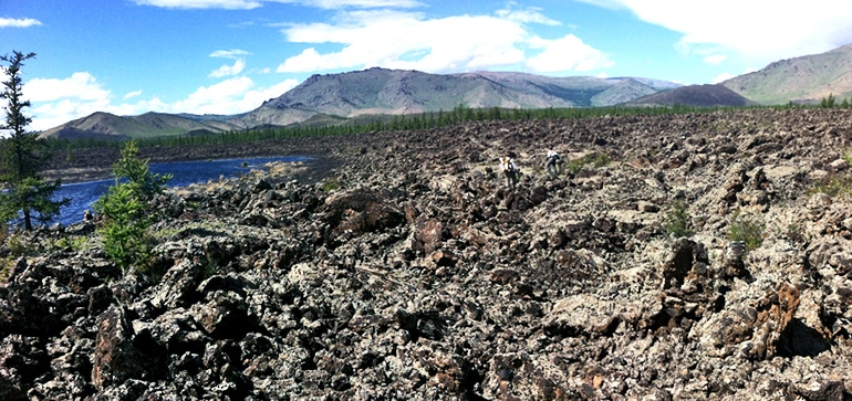 Khorgo lava field (droughts in Mongolia)