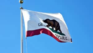 California state flag (foreign policy & states concept)