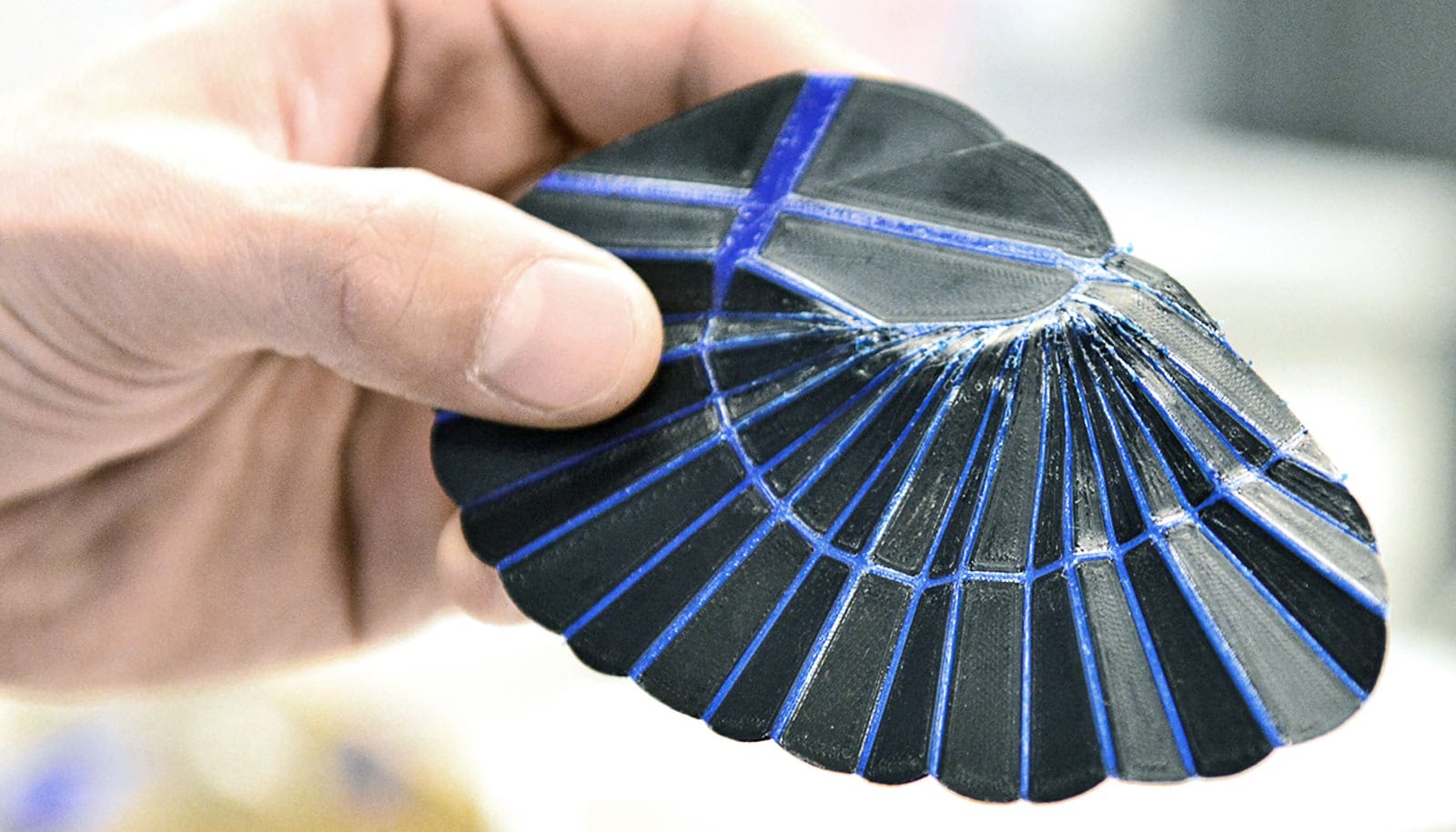 3D printed replica of earwig's wing