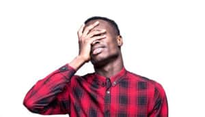 guilty face (guilt concept)