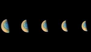 series of halves of Jupiter's poles