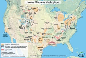 shale gas map of the US