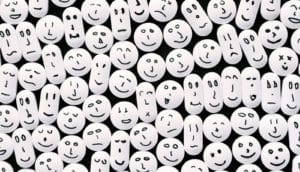 smiley faces on white pills - ADHD drugs