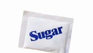 white sugar packet