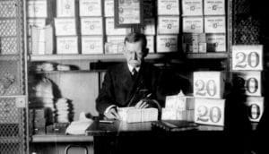 treasure dept official with currency - debit ceiling