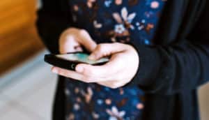 using smartphone app (Parkinson's disease app concept)