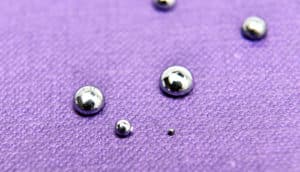 silver drops on purple - metallic alloy nanoparticles