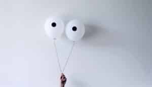 two balloons for eyes (macular degeneration concept)