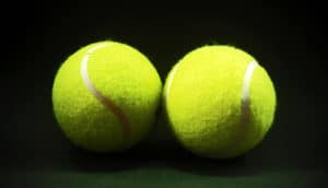 two tennis balls - nanoparticles collide