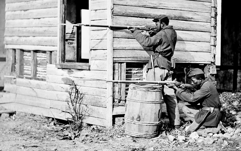 United States Colored Troops soldiers at Dutch Gap, VA
