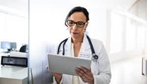 doctor with tablet - electronic health records