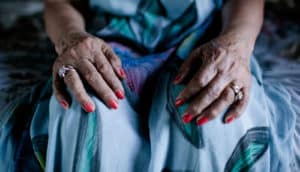 hands of elderly woman - sundowning