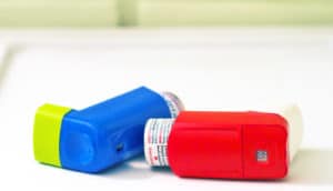 two inhalers on white - dupilumab studies
