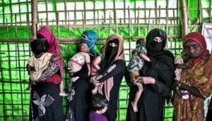 refugees in a camp in Bangladesh