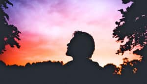 spiritual silhouette (spiritual experiences concept)