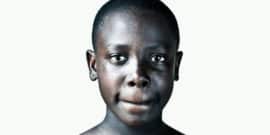 portrait of young woman in orphanage in Kenya