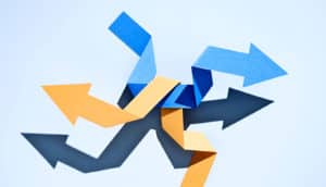 construction paper arrows (randomness concept)