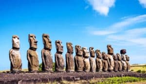 Easter Island statues (climate change concept)