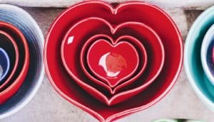 heart-shaped bowl (red meat concept)