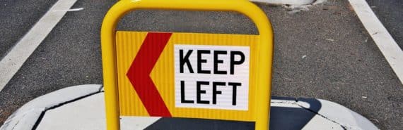 keep left sign