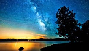 looking up at the stars (Milky way weight concept)