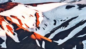 snowy red ridges (Mars concept)