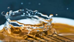 water droplet bursting