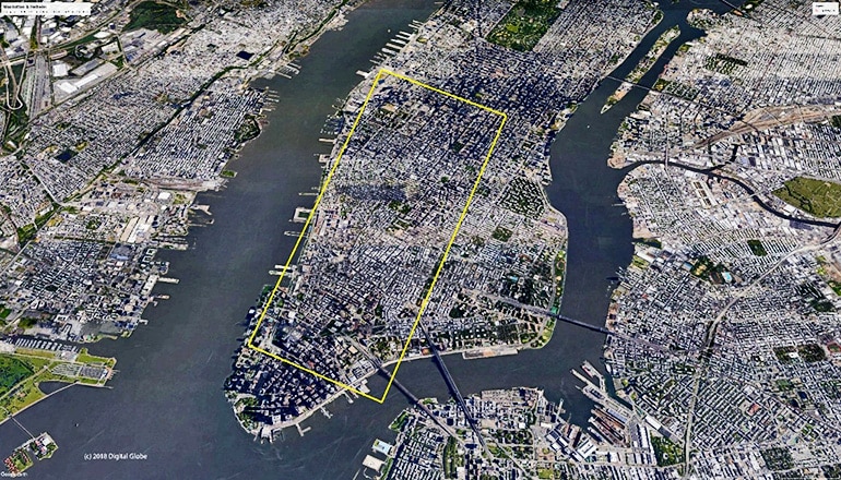 manhattan iceberg comparison