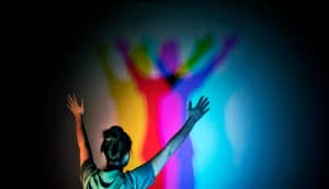 multi-colored light/shadow (Fluorescence concept)