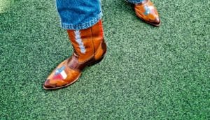 cowboy boots with state of texas on them