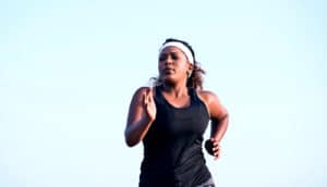woman going for a run (exercise concept)